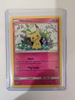 SM163 Mimikyu Near mint with swirl Pokemon promo card