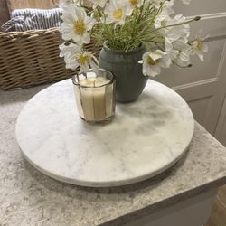 Threshold Marble And Wood Lazy Susan $20