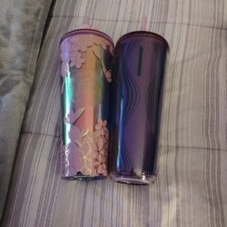 Starbucks Coffee Summer Flower Cups