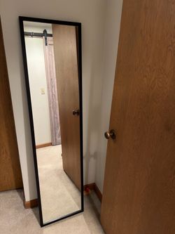 Full-Length Floor Mirror Black Frame