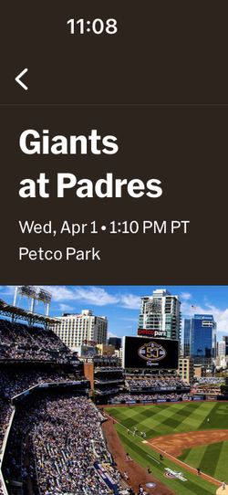 Padre Vs Giants