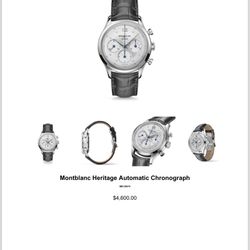 Brand New Montblanc Heritage Automatic Chronograph