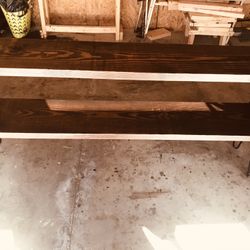 Rustic Console Table Bookshelf Bar Height