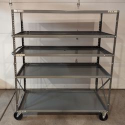 5 Shelf Heavy Duty Steel Cart