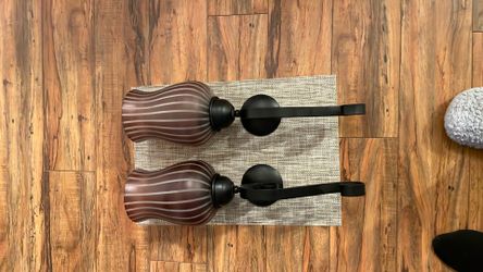 Free. Decorative wall sconces, use battery candles