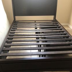Queen Sleigh Headboard And Bed frame with Storage Drawer