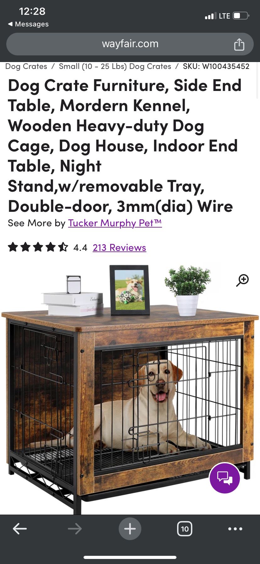 dog crate/side table