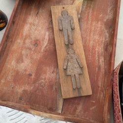 Cool, rustic bathroom sign