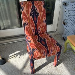 Chair Fabric Covered Slight Recline To Back