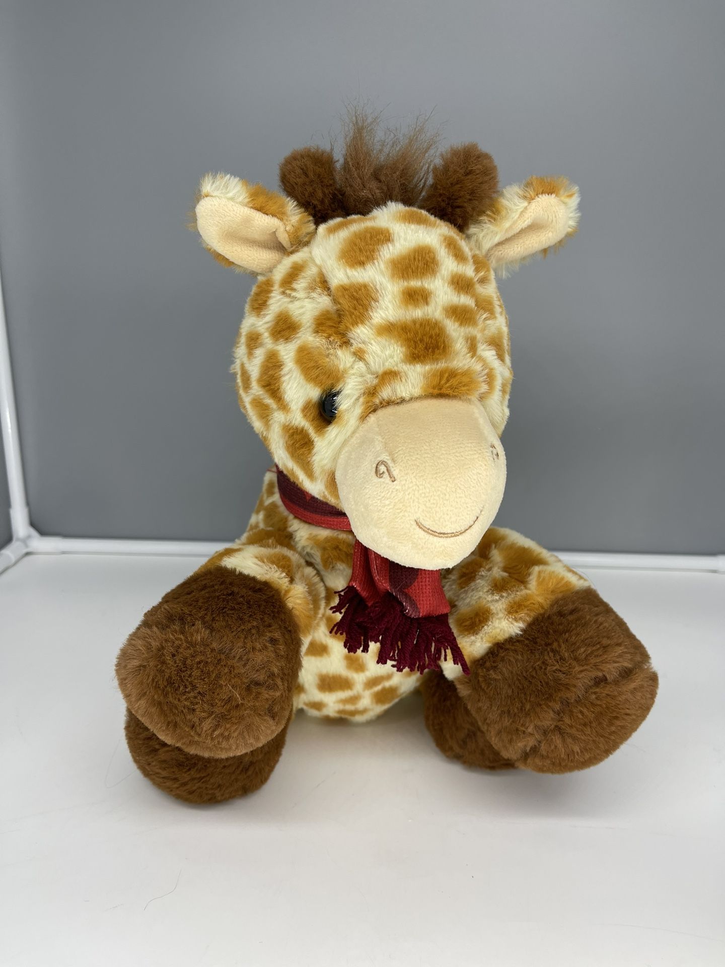 Animal Adventure 12” Baby Giraffe Plush Wearing Red Scarf 2021 Stuffed Animal