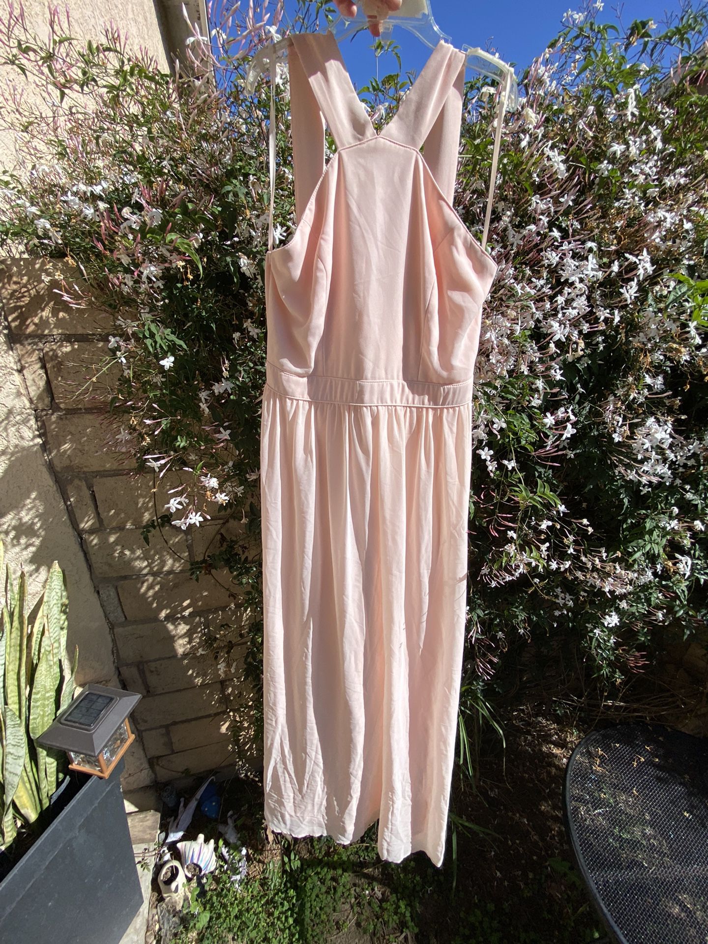 🌸🪷Lulus Light Pink Formal Gown With Heels🪷🌸