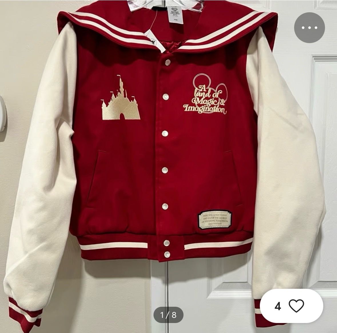 NEW…DISNEYLAND WOMENS RED WT JACKET HER UNIVERSE SAILOR