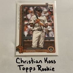 Christian Koss San Francisco Giants 2nd Baseman Topps Rookie Card. 