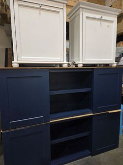 MILL'S PRIDE
Richmond Valencia Blue Plywood Shaker Stock Ready to Assemble Wall Kitchen Cabinet Sft Cls 60 in W x 12 in D x 23 in H