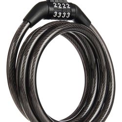 BRINKS 5 Ft Bike Lock Cable with Preset Combination, Vinyl Covered Bike Lock Combination Cable for Outdoor Use