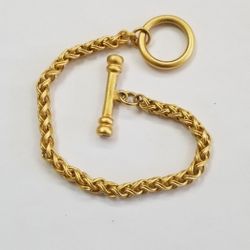 Bracelet Gold Plated With Toggle Clasp