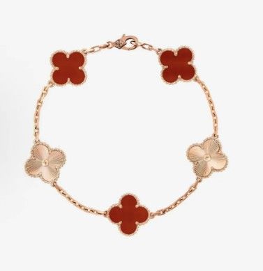 Red five-flower bracelet