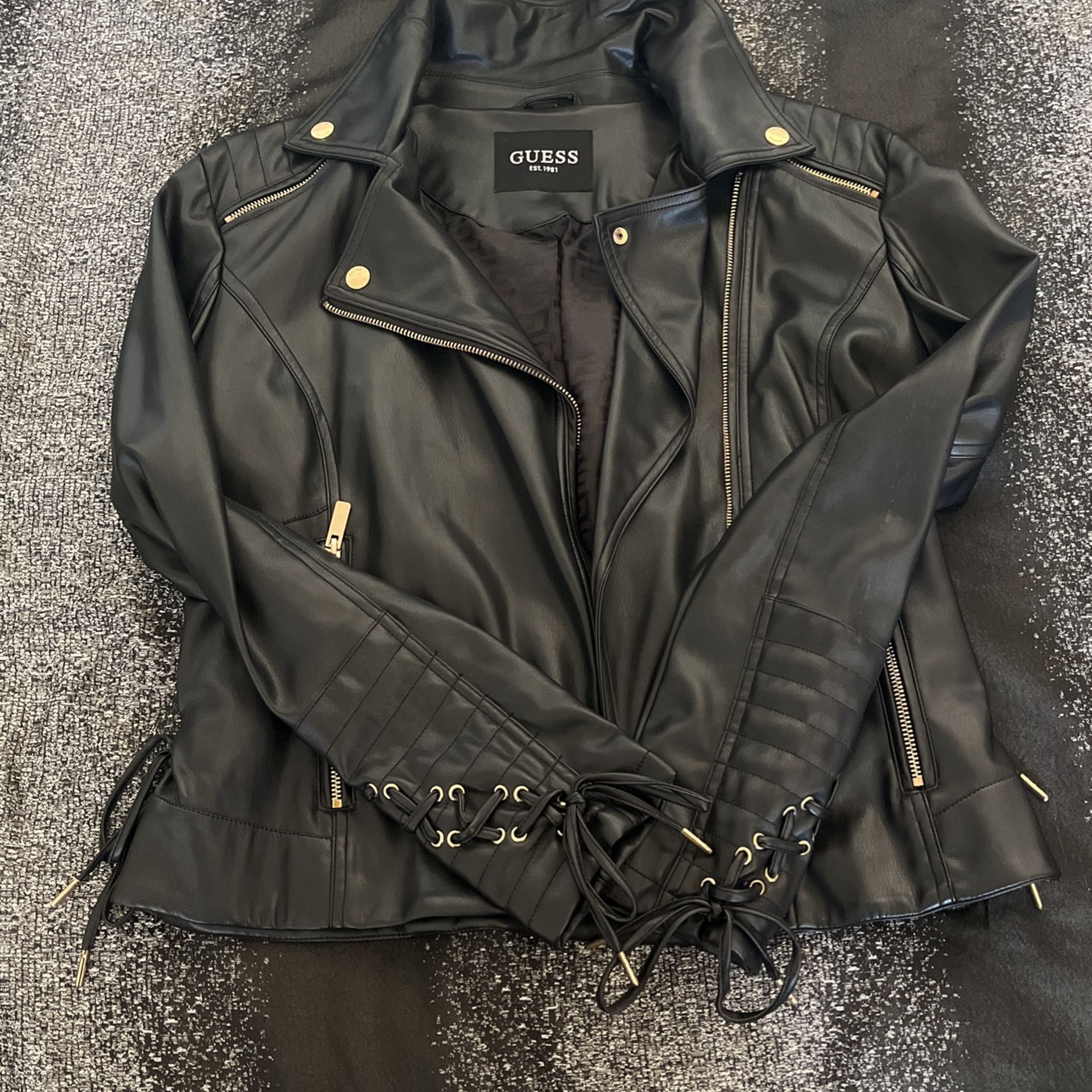 Guess Leather Jacket In Great shape