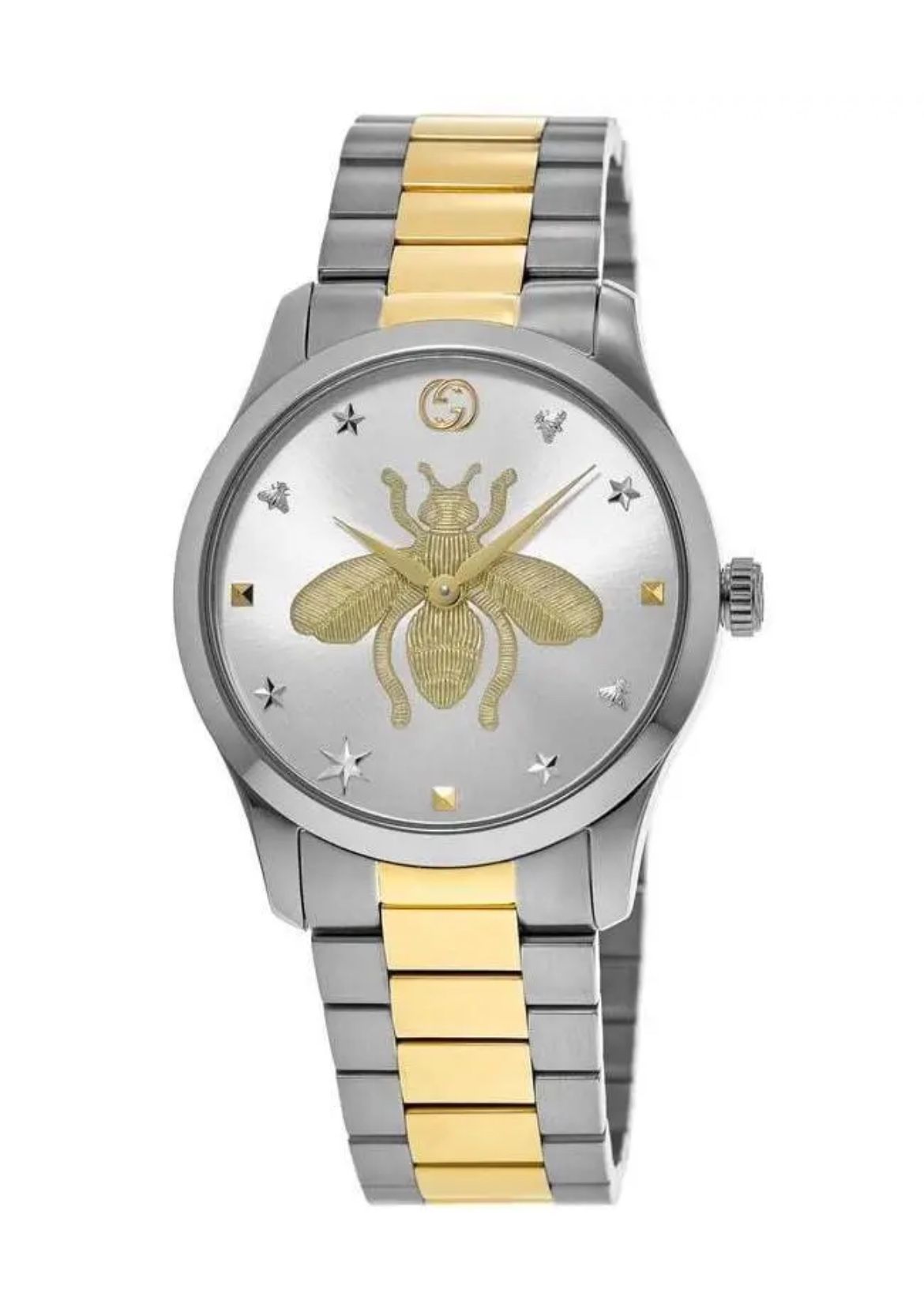 Pre-own Gucci G-Timeless 38mm Silver Bee Dial Two-Tone