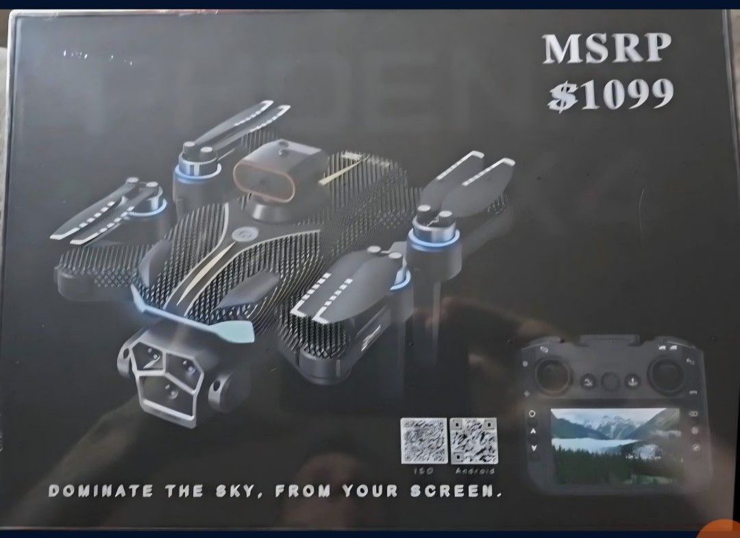 Phoenix X4 Drone - Cinematic Camera- Built In Screen Remote GPS - NEW Sealed Box.