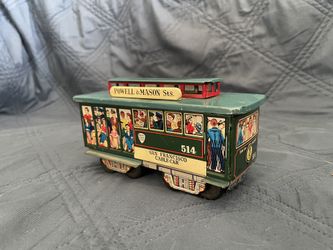 Vintage F.E.Walts Tin Railway Trolley Cable Car San Francisco 514 Powell Mason