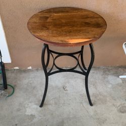 Antique Round Authentic Ice Cream Table 