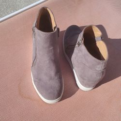 Suede Wedge Sneakers Size 8 1/2