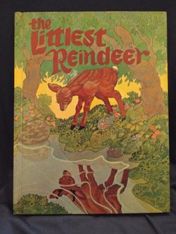 1946 The Littlest Reindeer, Large Oversized Book Vintage Children’s Book
