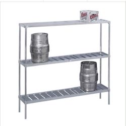 Industrial Aluminum 10 Keg Capacity Rack