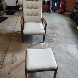 Baxton Chair and Ottoman