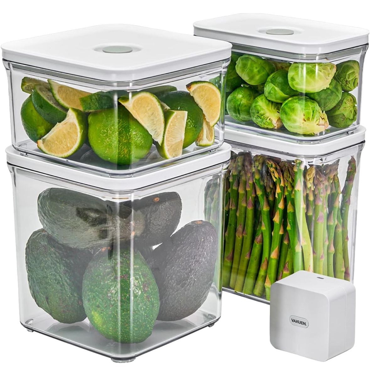 Premium Airtight Food Storage Containers & Vacuum Sealer Machine Starter Set