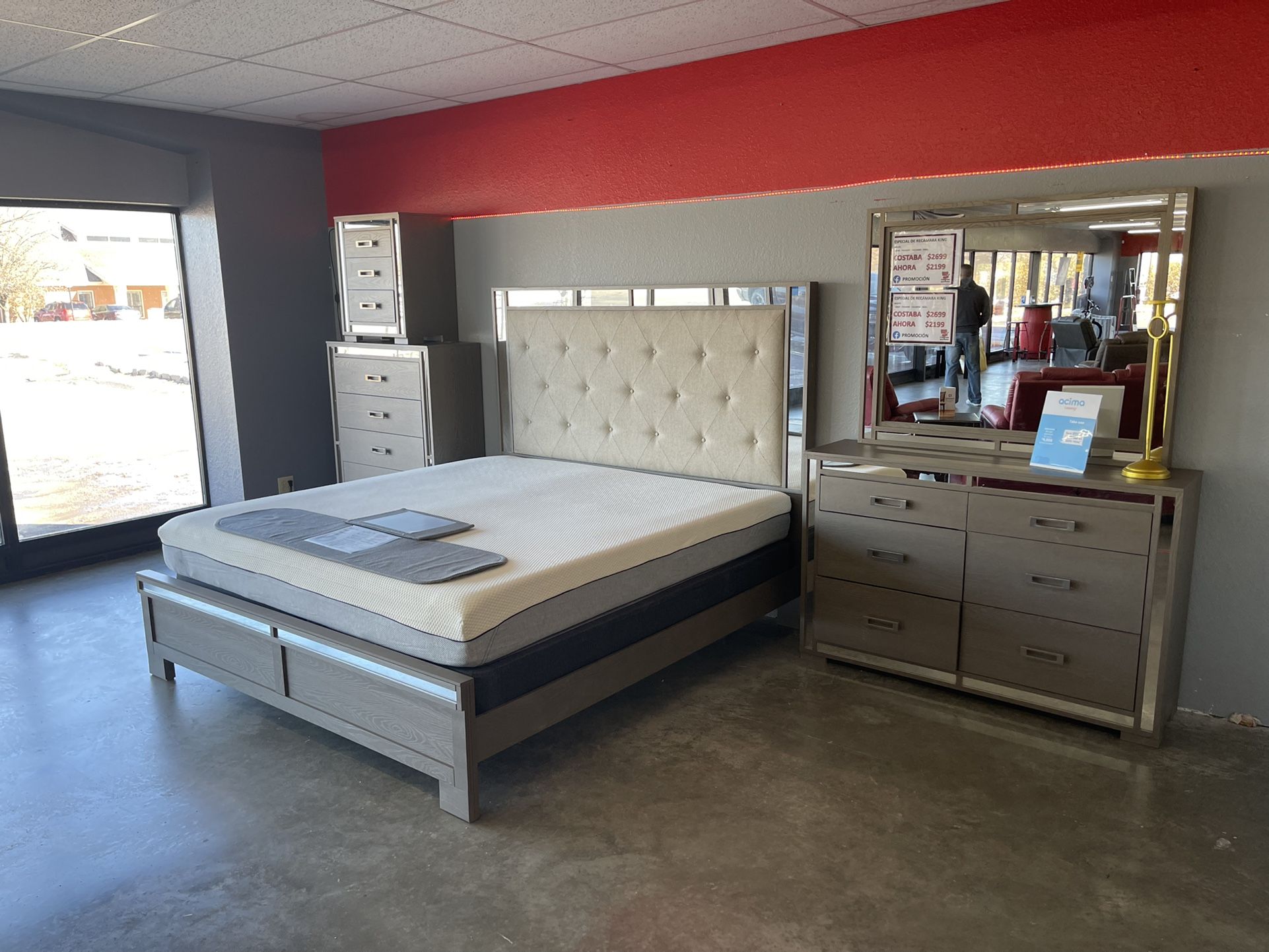 Brand New King Bedroom Group Available Now!!