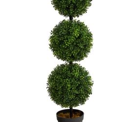 3ft. Artificial Triple Ball Boxwood Topiary Tree