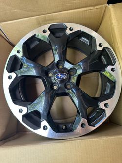 2021-23 Subaru Crosstrek Machined Charcoal Wheels (Set of 4) W/ Wheel Locks 17x7”