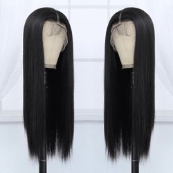 26” 13x6 Synthetic Lace Front Wig - Glueless Ready to Wear, Pre-Plucked Heat-Resistant