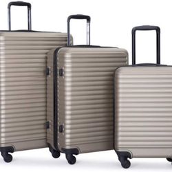 Luggage Sets 3 Piece Suitcase Set, with Two Hooks & TSA Lock (20/24/28)