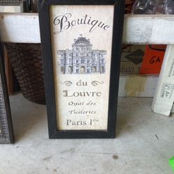 Framed Louvre Boutique French Art
