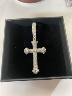 Moissanite Cross Chain