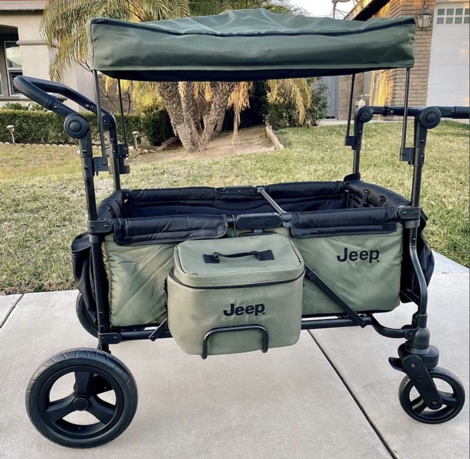 Jeep Deluxe Wrangler Stroller Wagon Green