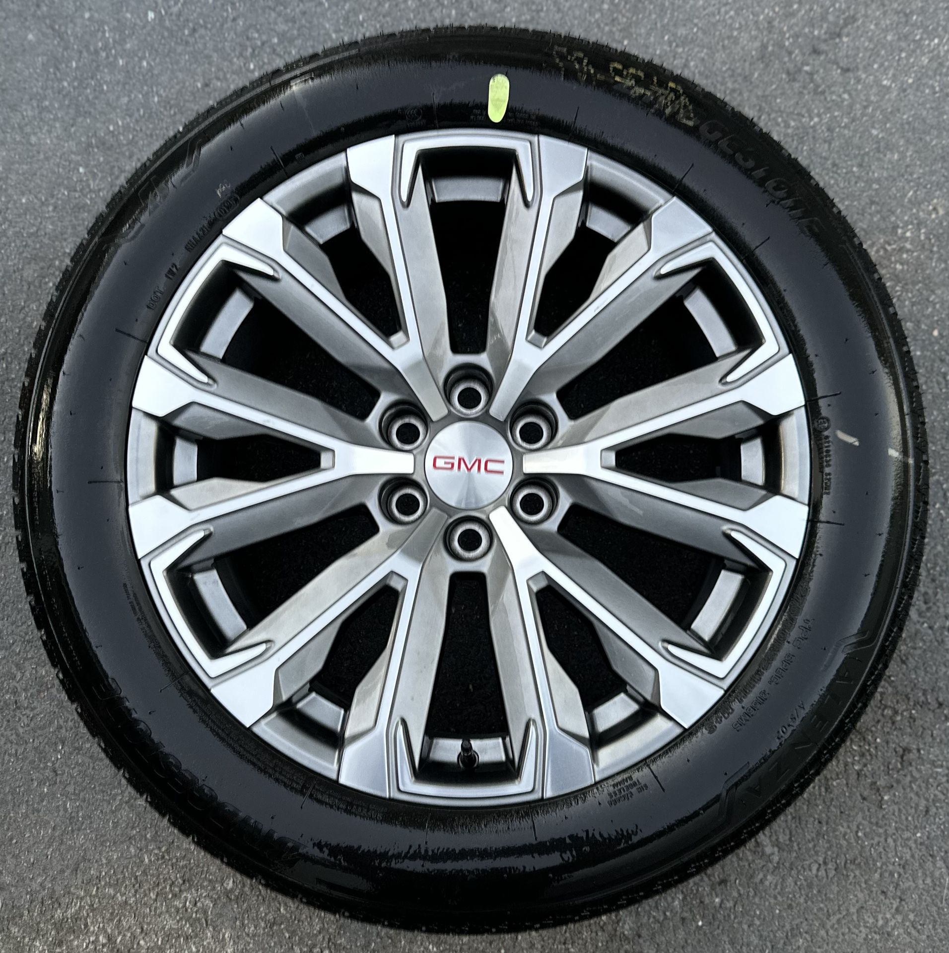 New 22" Inch Oem Gmc Sierra 1500 Yukon Canyon Wheels Rims 6x139.7 6x5.5 Bridgestone 275/50/22 Tires Hablo Español