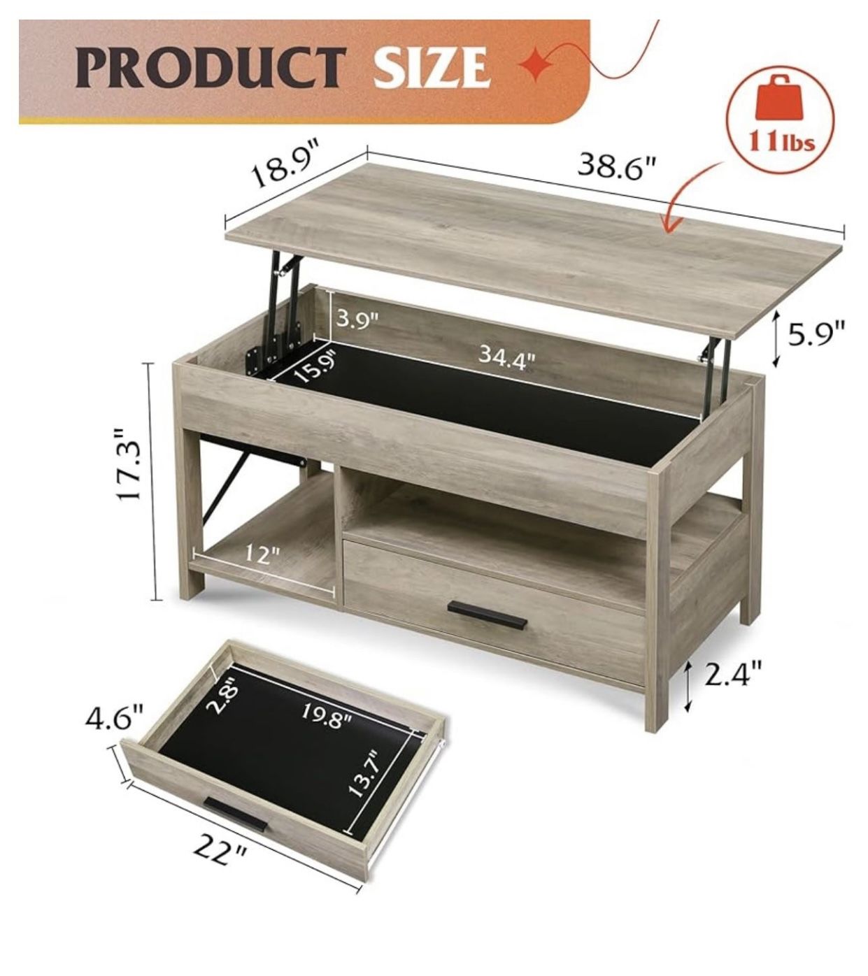 Lift Top Coffee Table