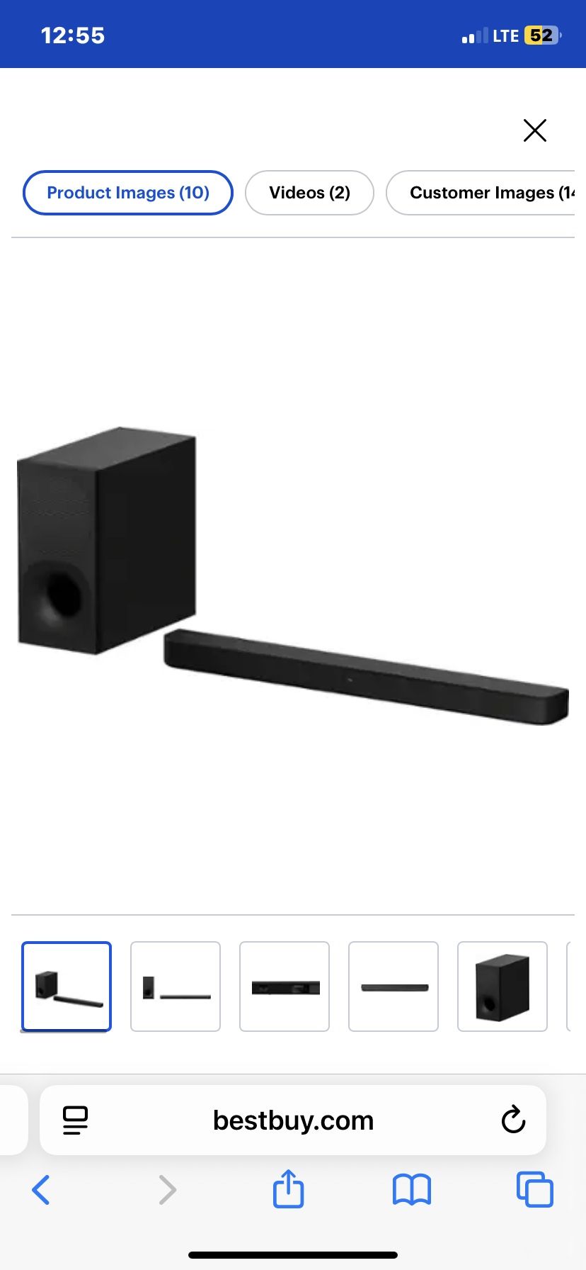 Sony Sound Bar With Subwoofer