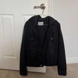 Black Jean Jacket Aeropostale Men Size S
