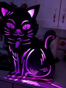 Metal Halloween cat