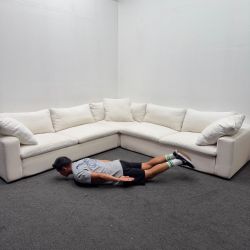 Utopia White / Cream Cloud Couch - 4.7k Orig Retail - Cloud Modern Designer Style Corner Sofa