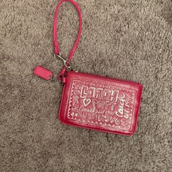 Coach Pink Wristlet 