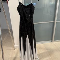 Ball Gown With Attached Shawl