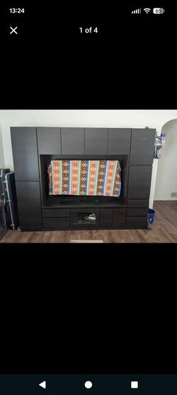 Modular Entertainment Center w/ desk