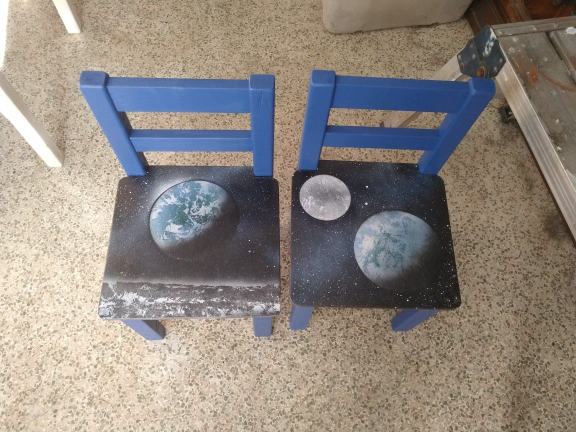 Kids toddler wood chairs handmade