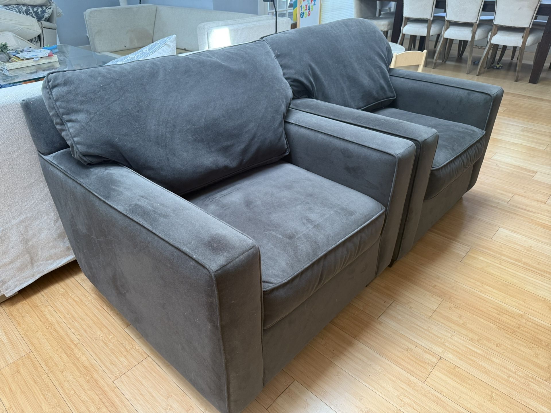 Two Ultra Comfortable Pottery Barn Chairs In Great Condition
